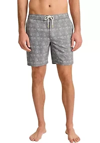 Baja Palm Printed 8'' Swim Trunks