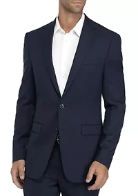 Blue and Charcoal Birdseye Suit Separate Coat