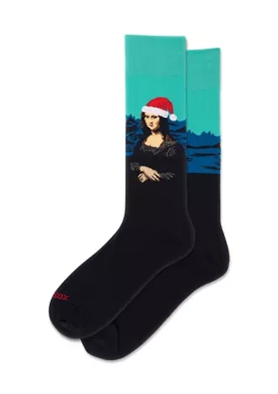 Santa Mona Lisa Crew Socks