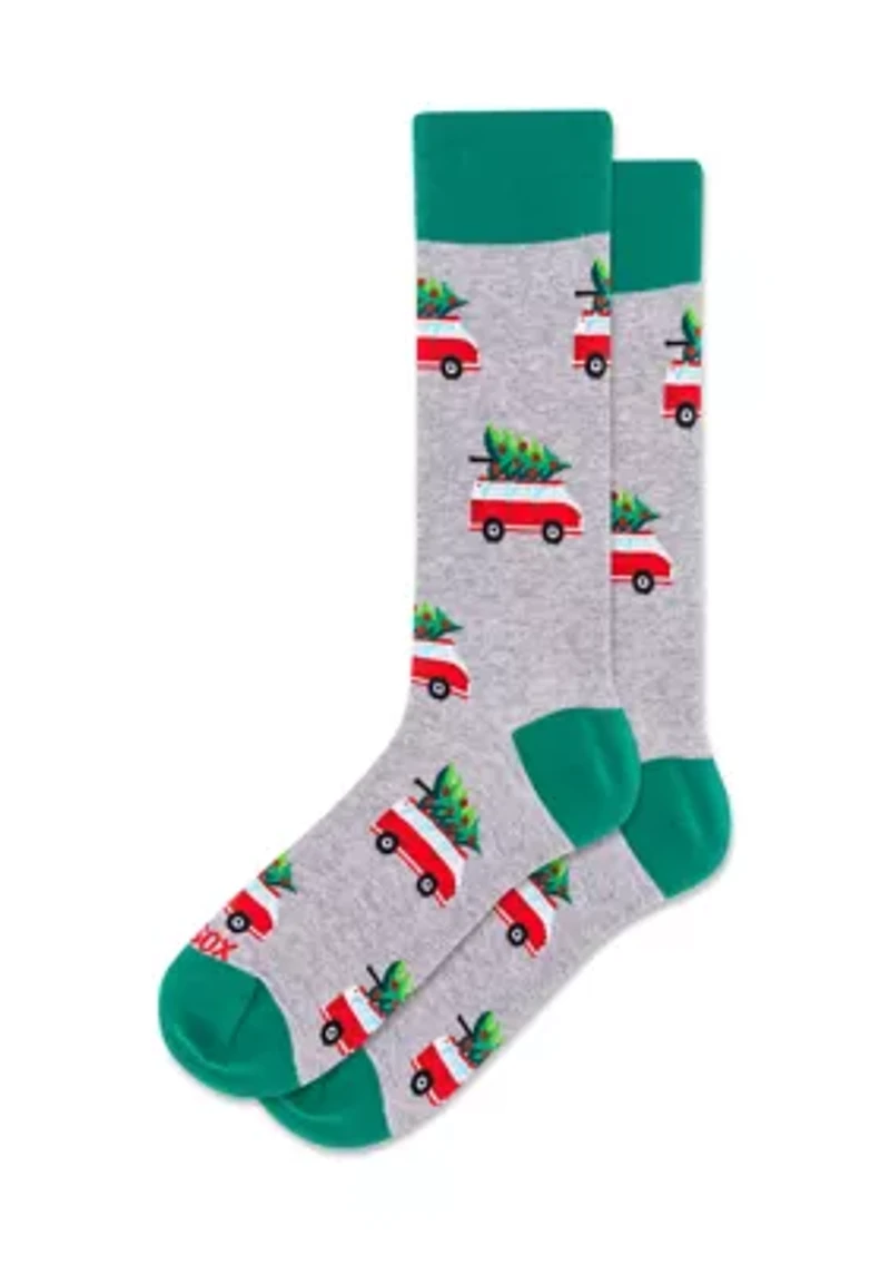 Holiday Camper and Tree Crew Socks 