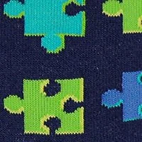 Puzzle Piece Printed Socks