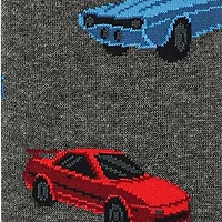 Eighties Cars Printed Socks