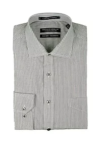 Men's Mini Twill Stripe Spread Collar Shirt