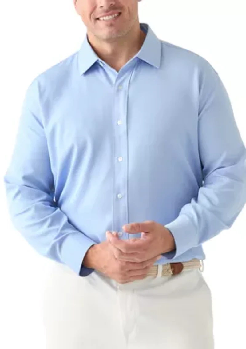Men's Big Twill Solid Performance Dress Shirt