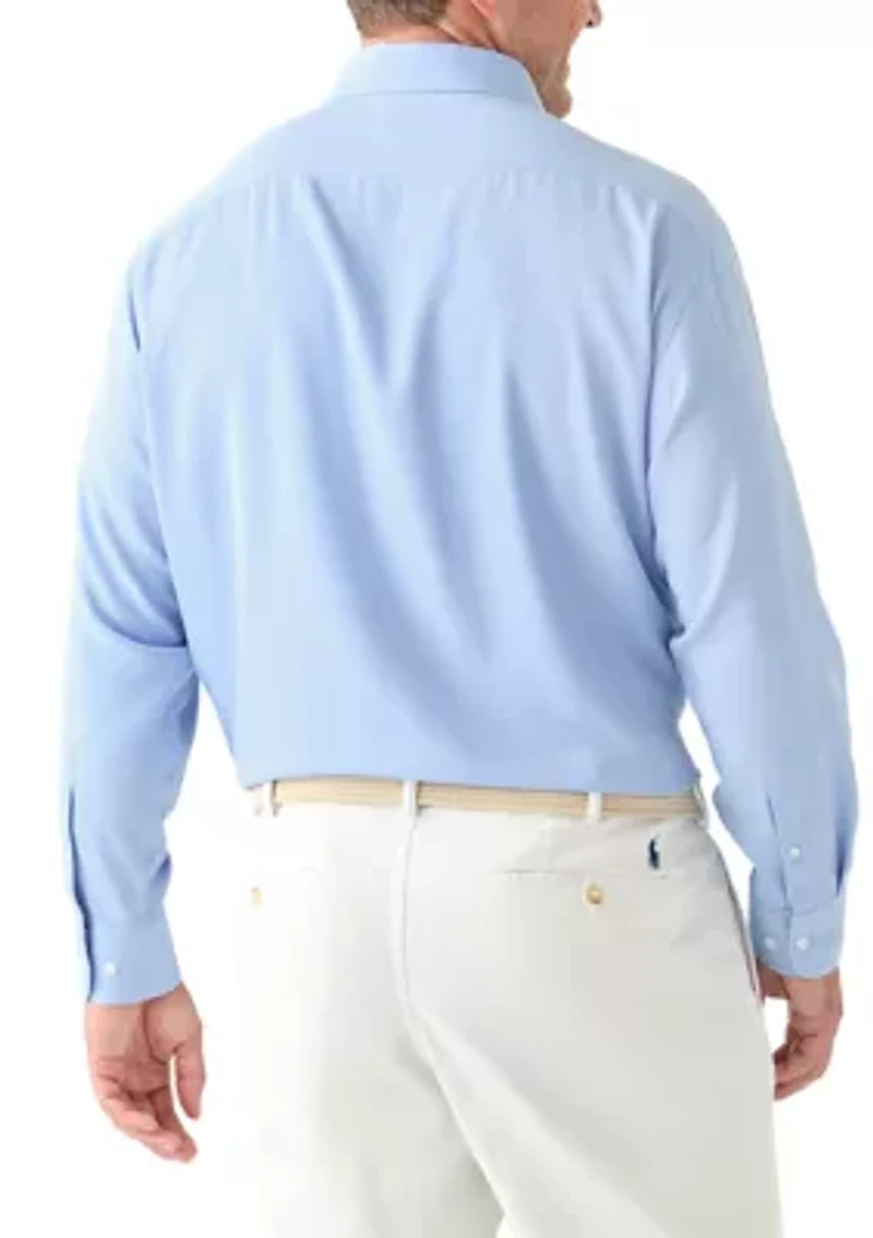 Men's Big Twill Solid Performance Dress Shirt