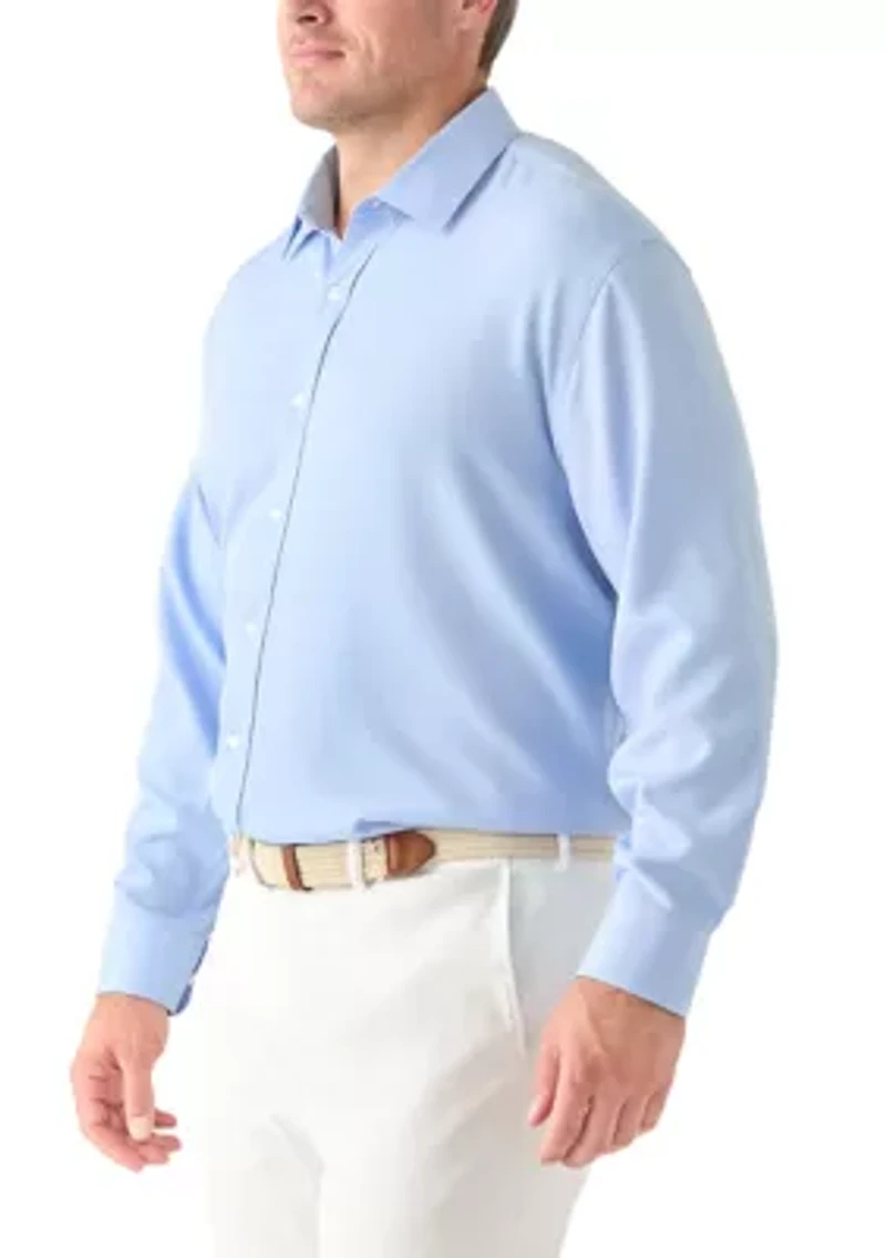 Men's Big Twill Solid Performance Dress Shirt