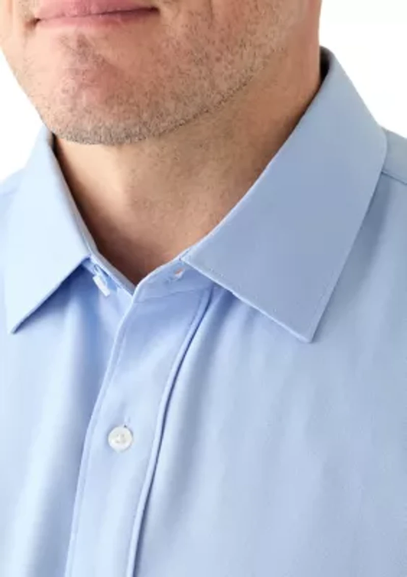 Men's Big Twill Solid Performance Dress Shirt