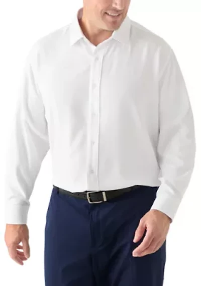 Men's Tall Twill Solid Performance Dress Shirt