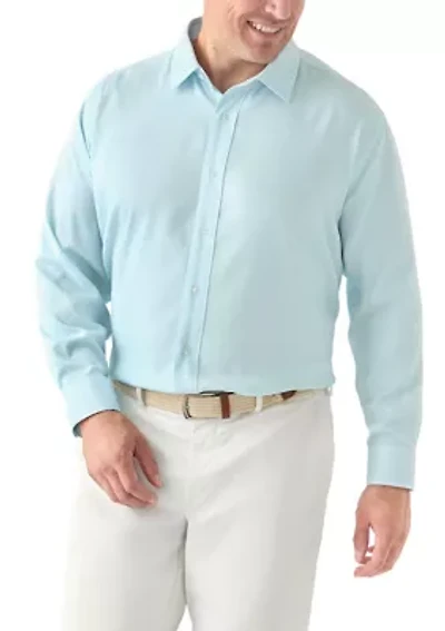 Men's Tall Twill Solid Performance Dress Shirt