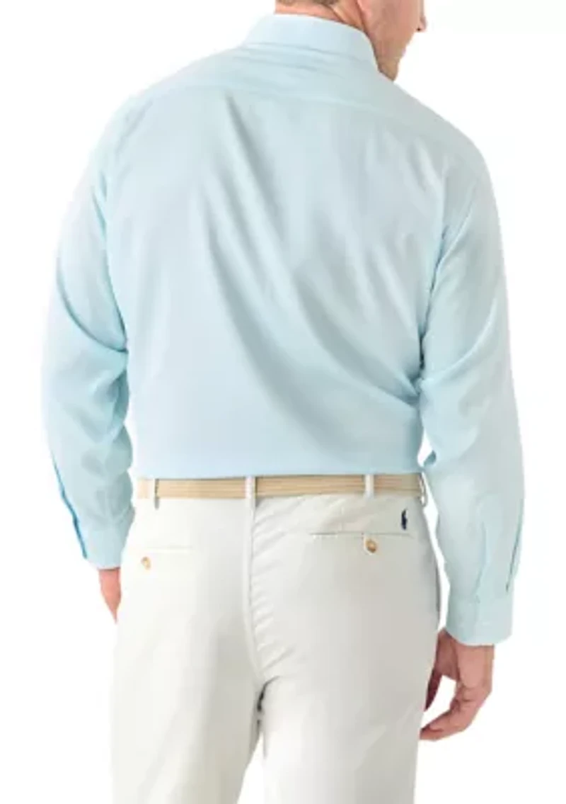 Men's Tall Twill Solid Performance Dress Shirt