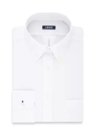 Regular Fit Long Lasting White All Over Stretch Dress Shirt