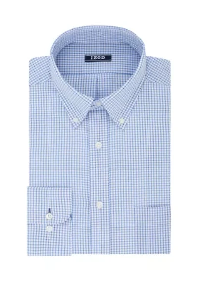 Big & Tall All-Over Checkered Print Stretch Shirt