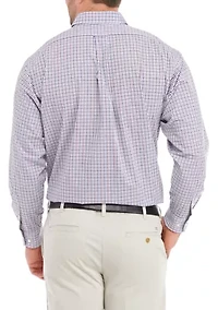 Men's Big All Over Stretch Plaid Dress Shirt