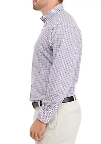 Men's Big All Over Stretch Plaid Dress Shirt
