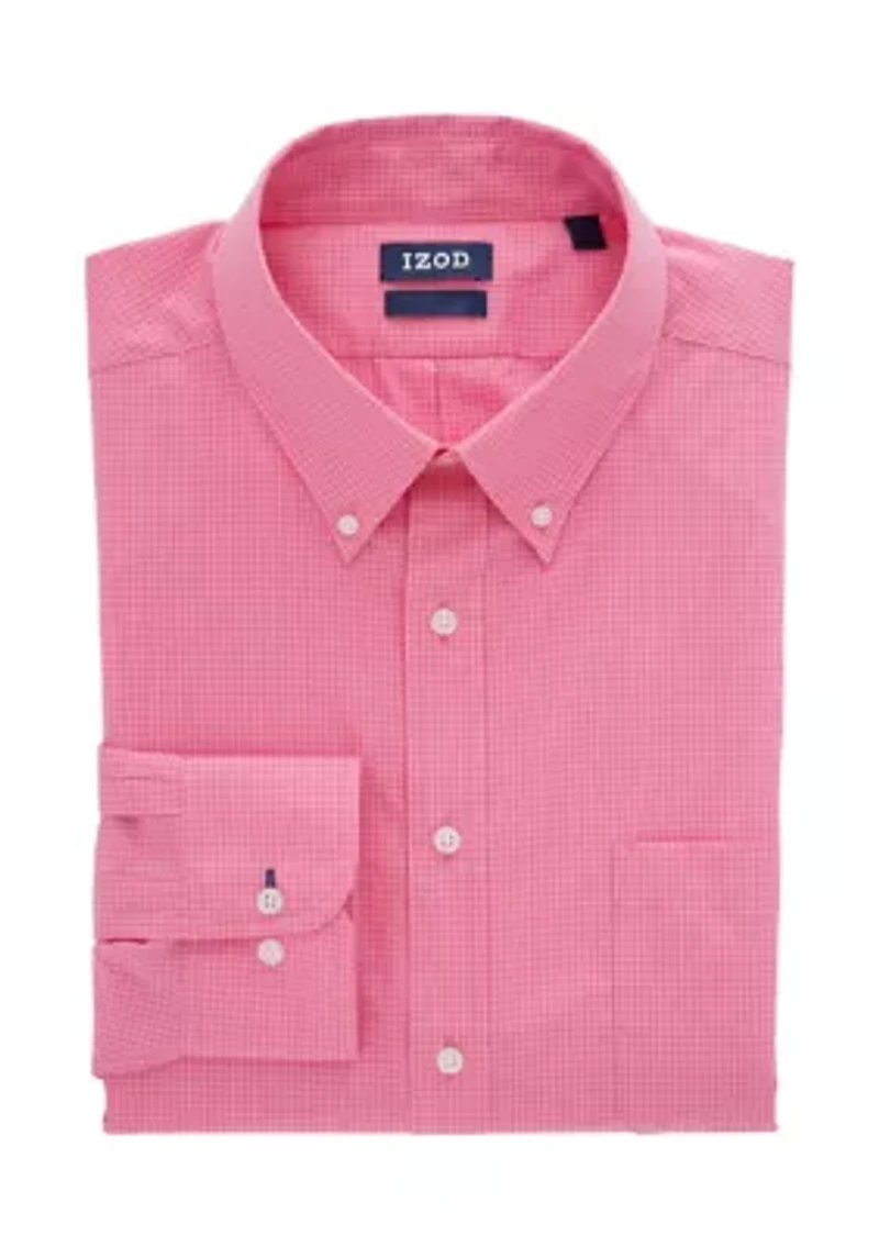 Men's Tall Allover Stretch Gingham Dress Shirt