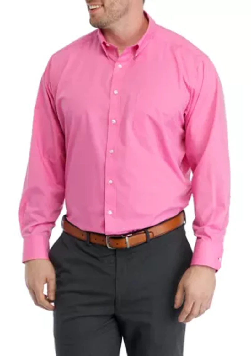 Men's Tall Allover Stretch Gingham Dress Shirt