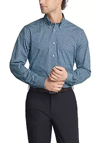 Men's Big Plaid Printed Stretch Dress Shirt