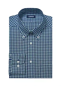 Big & Tall Plaid Printed Stretch Dress Shirt