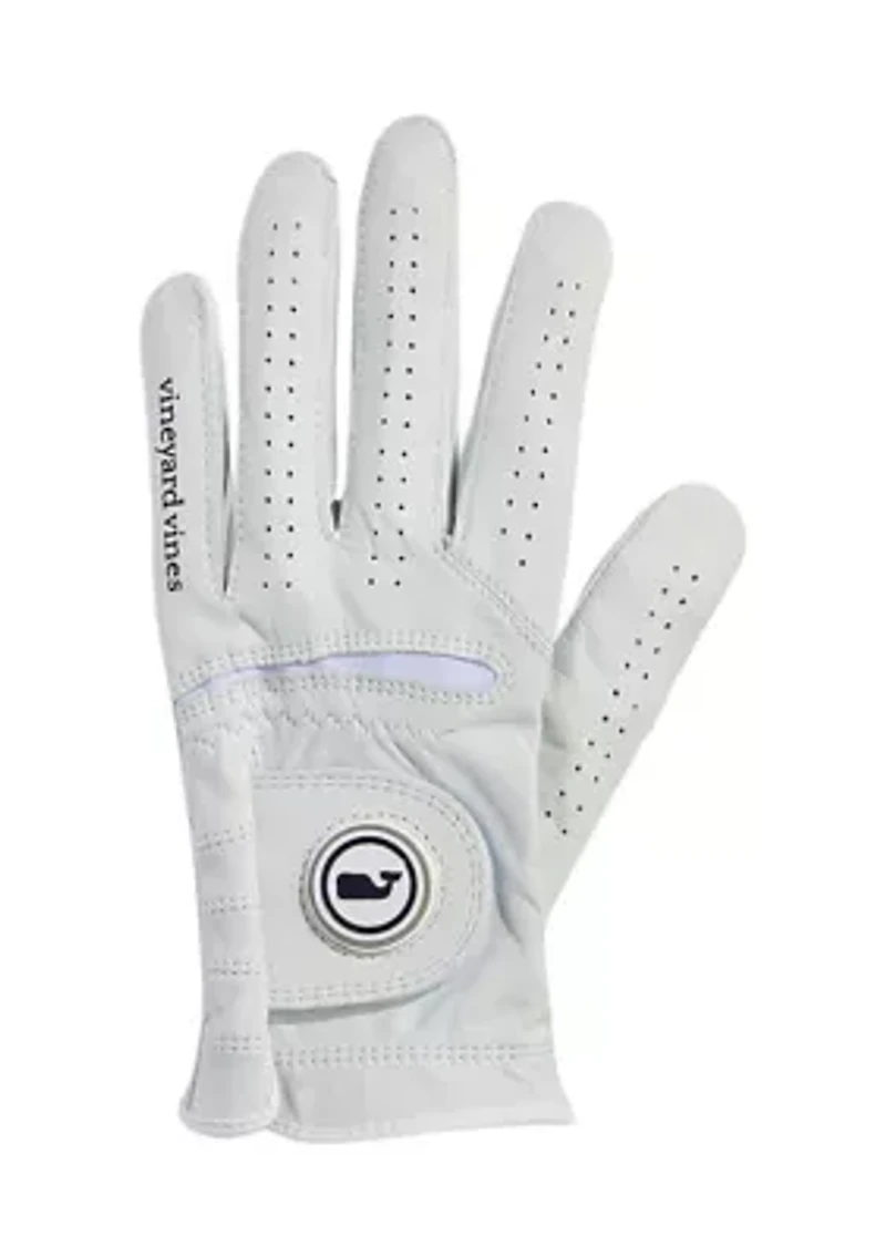 Leather Whale Dot Golf Glove Left Hand