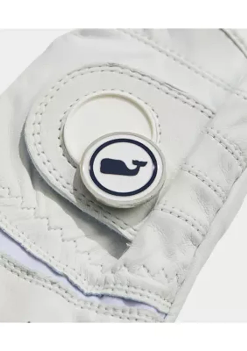 Leather Whale Dot Golf Glove Left Hand