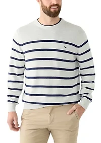 Men's Striped Crew Neck Sweater