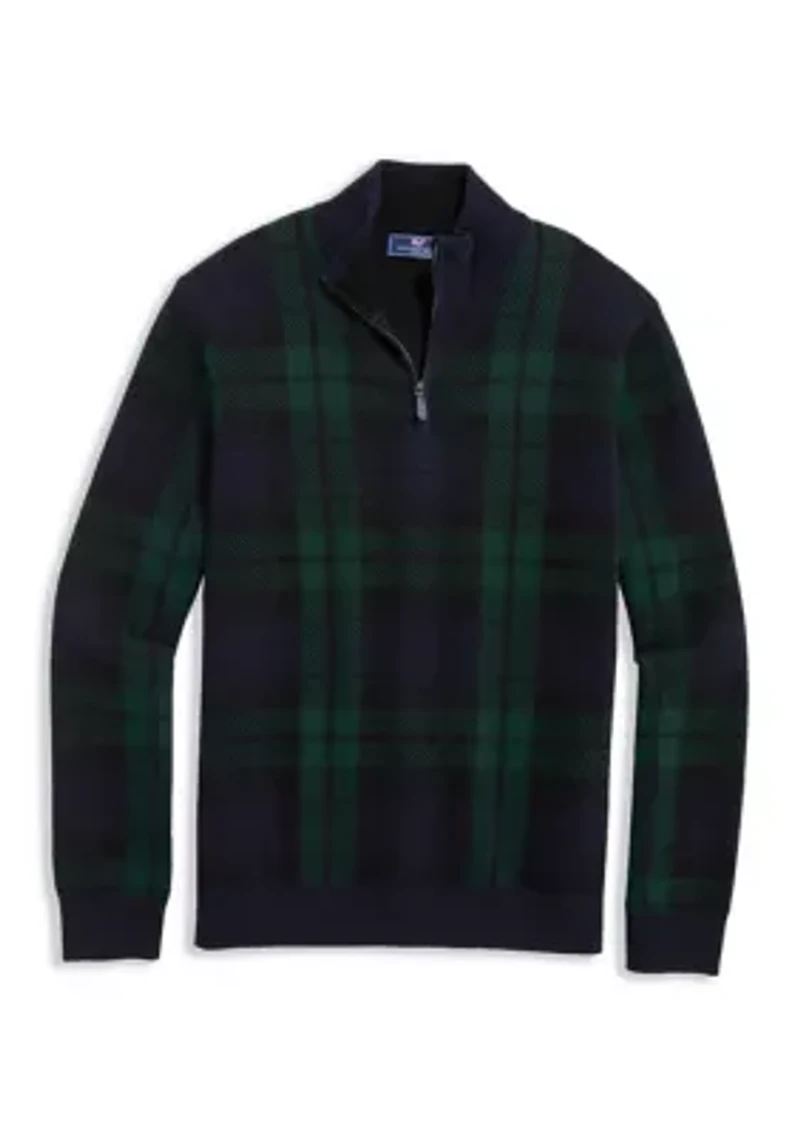 Men's Boathouse Blackwatch Quarter Zip Pullover