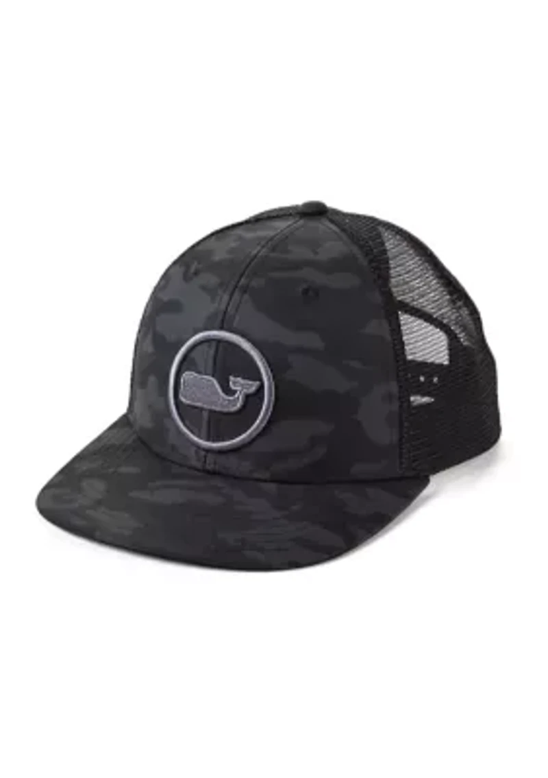 Camo Whale Dot Trucker Hat