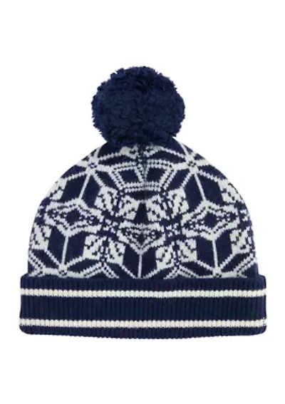Men's Merino Wool Snowflake Beanie