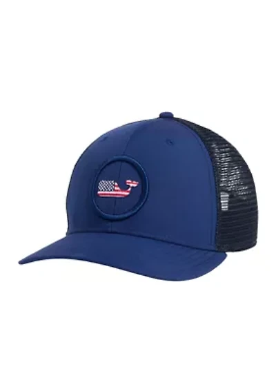 Flag Whale Dot Trucker Hat