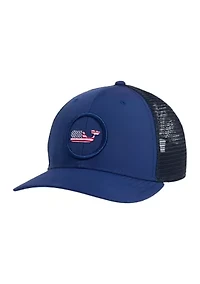 Flag Whale Dot Trucker Hat