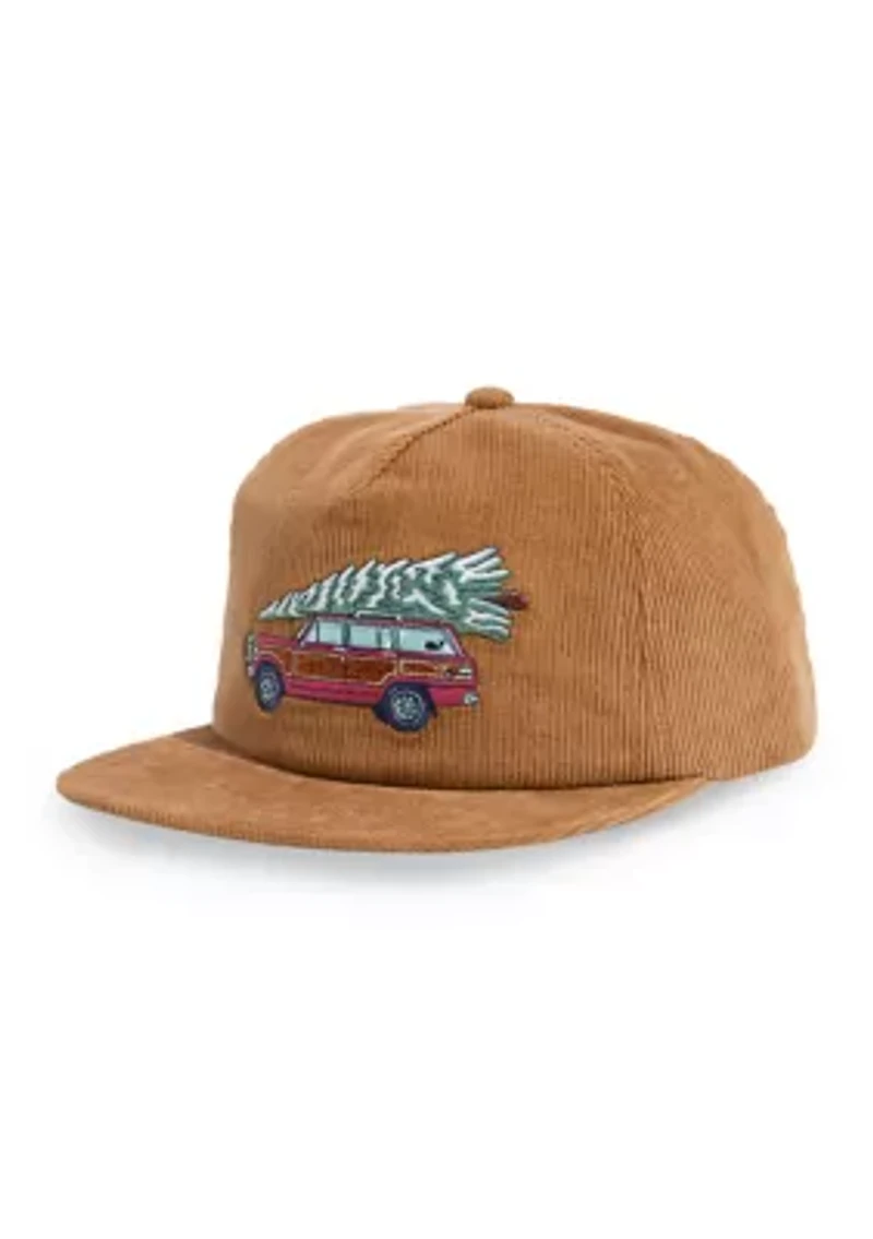 Woody Tree Graphic Corduroy 5-Panel Hat