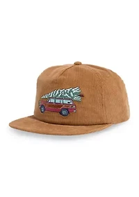  Woody Tree Graphic Corduroy 5-Panel Hat 