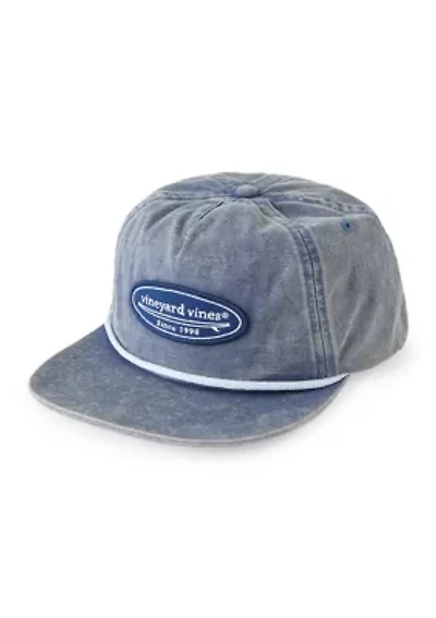 Garment Wash Surf Patch Canvas 5 Panel Hat