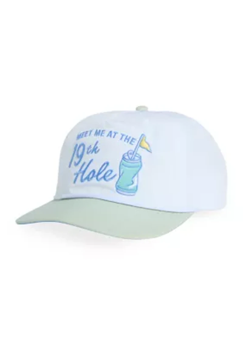 Meet Me at the 19th Hole Performance Flat Brim Hat