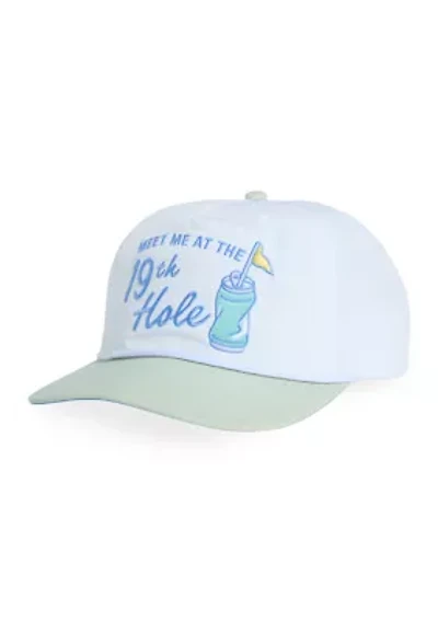 Meet Me at the 19th Hole Performance Flat Brim Hat