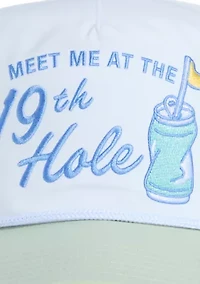 Meet Me at the 19th Hole Performance Flat Brim Hat