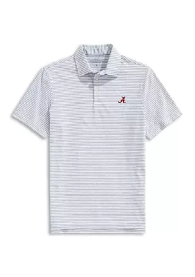 NCAA Alabama Crimson Tide Heathered Winstead Stripe Sankaty Polo Shirt
