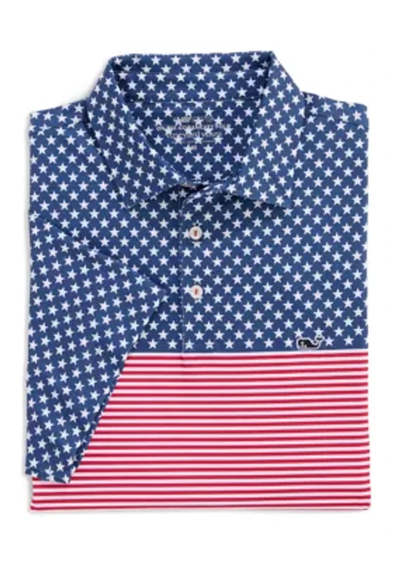 Men's Americana Engineer Printed Sankaty Polo Shirt