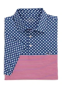 Men's Americana Engineer Printed Sankaty Polo Shirt