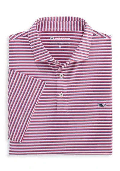 Men's Sankaty Striped Performance Piqué Polo Shirt