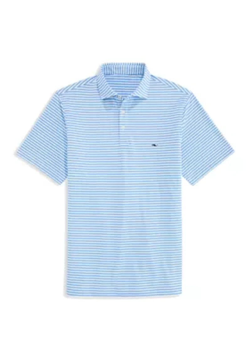 Men's Sankaty Striped Performance Piqué Polo Shirt