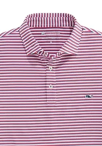 Men's Sankaty Striped Performance Piqué Polo Shirt