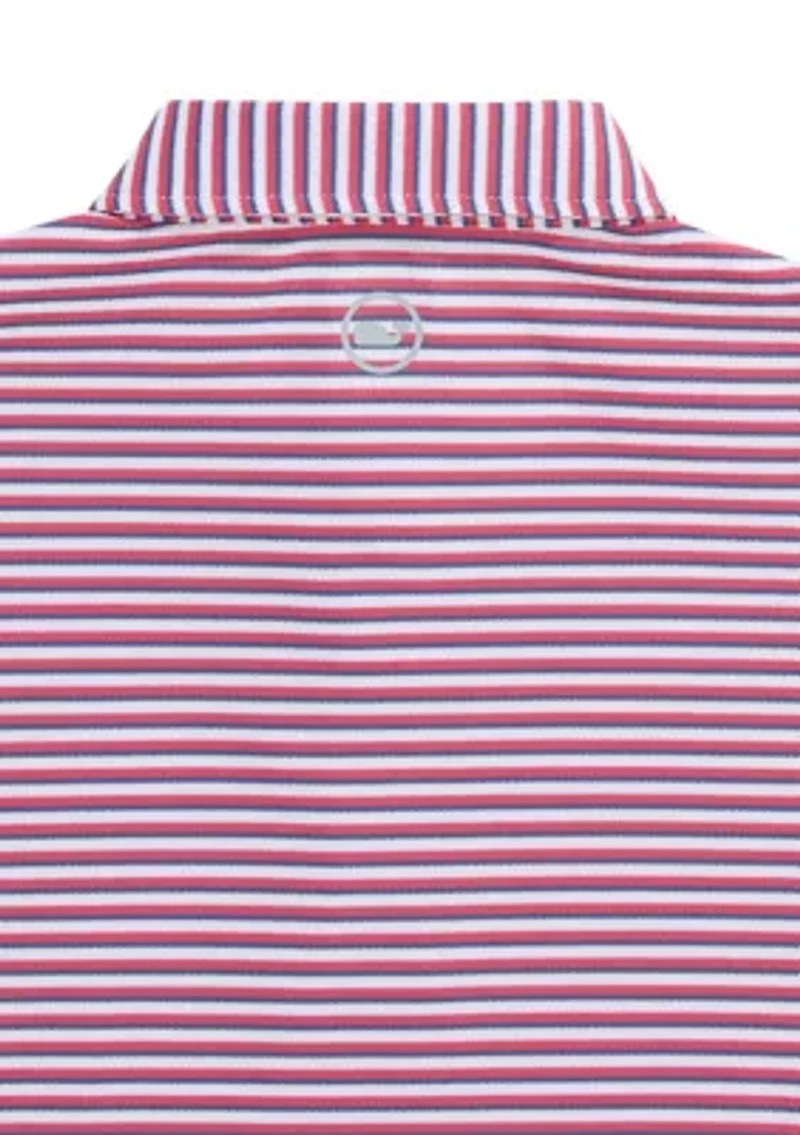 Men's Sankaty Striped Performance Piqué Polo Shirt