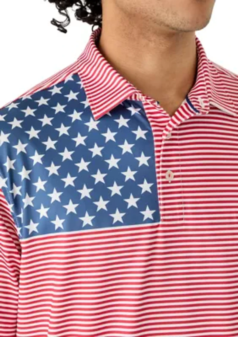 Men's American Flag Polo Shirt