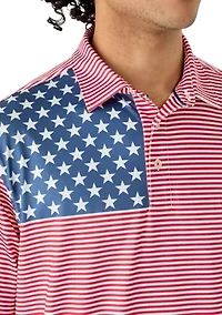 Men's American Flag Polo Shirt