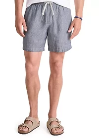Pull On Linen Shorts