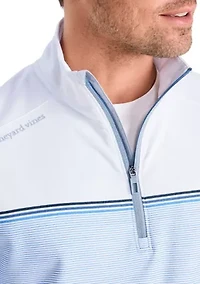 Men's Engineered Stripe Sankaty 1/4 Zip Sweatshirt