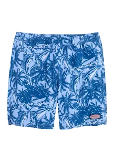 Men's Printed Chappy Swim Trunks with Liner