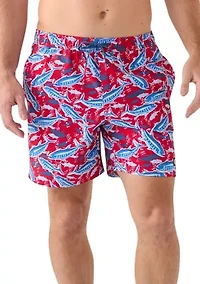 7" Printed Chappy Swim Trunks