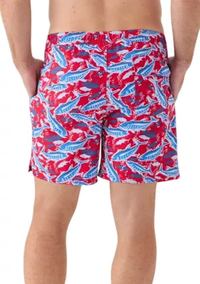 7" Printed Chappy Swim Trunks